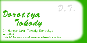 dorottya tokody business card